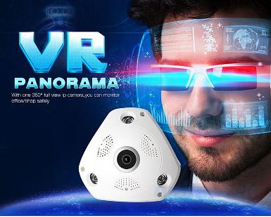 VR CAM 360 degree fisheye panoramic IP camera